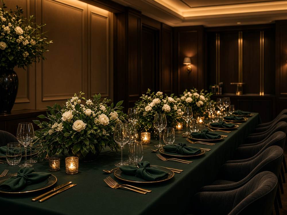 Table d'événement dressée pour une soirée privée DiningLoreLux